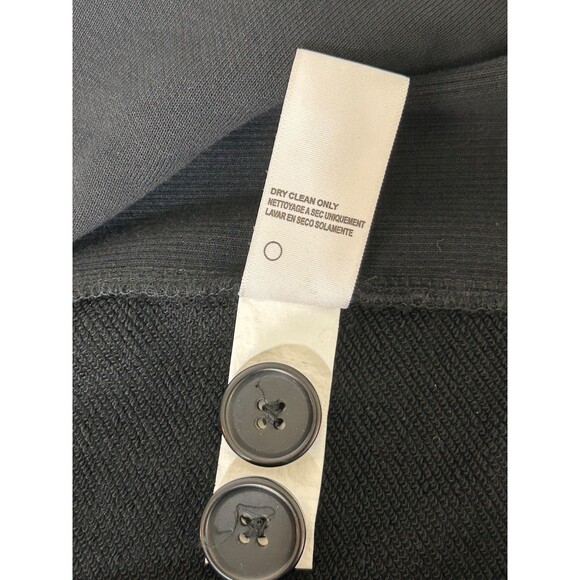 James Perse Size 3 M L Black 100% Cotton Double Breasted Pea Coat Jacket EUC g - Picture 7 of 11